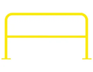 Bariera chodnikowa U-12a z porzeczką | na stopie, żółta